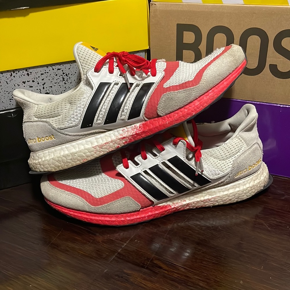 Size 13 - adidas UltraBoost DNA Gray Lush Red 2020